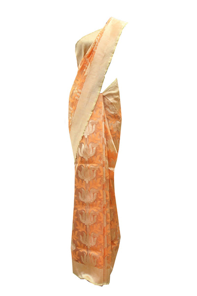 Ostentatious Orange Silk Saree