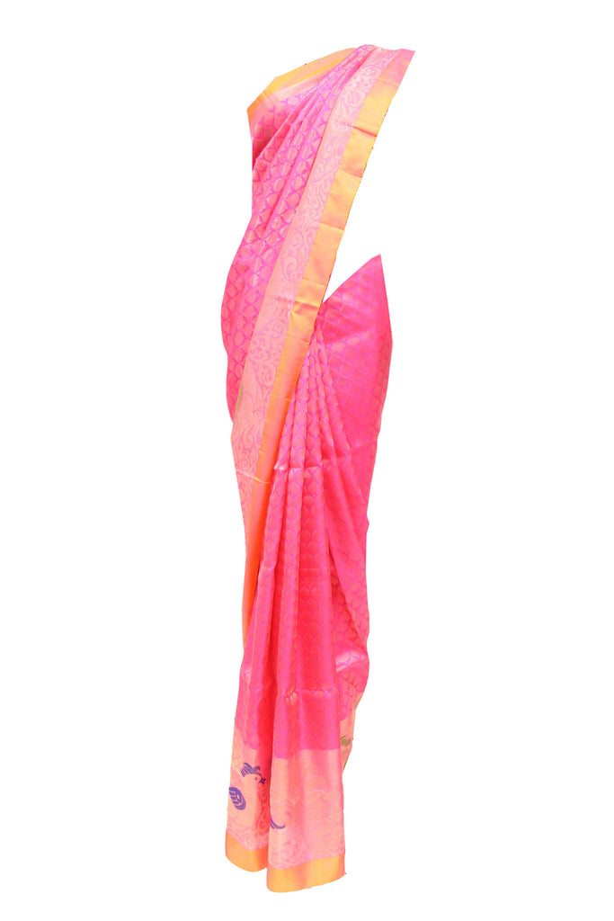 Exquisite Pink Kanjivaram Saree