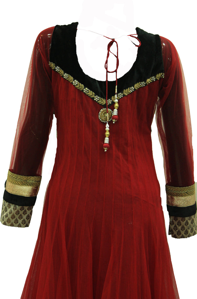 Ravishing Red-Black Anarkali